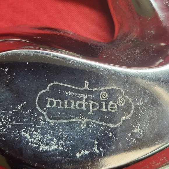 VTG Mud Pie Holiday Magic Reindeer Pewter Dip Salsa Tray & Spoon - Picture 5 of 12